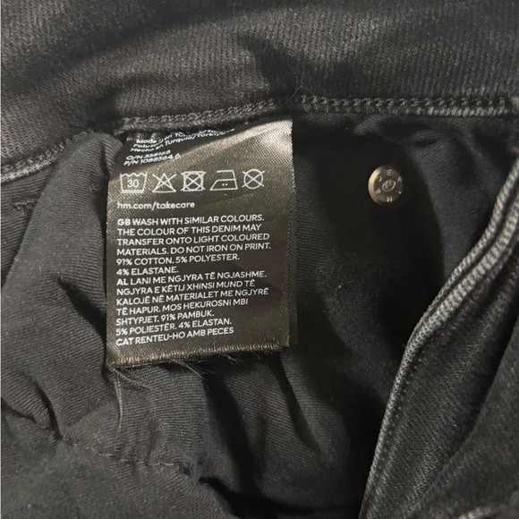 H&M Black Skinny Jeans Sleek Fit - Picture 5 of 5